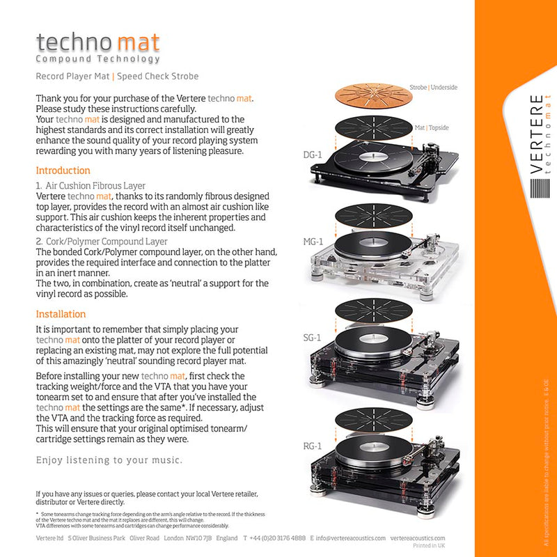 Techno Mat Record Player Mat
